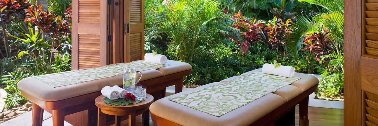 Woman in Outdoor Spa Pool